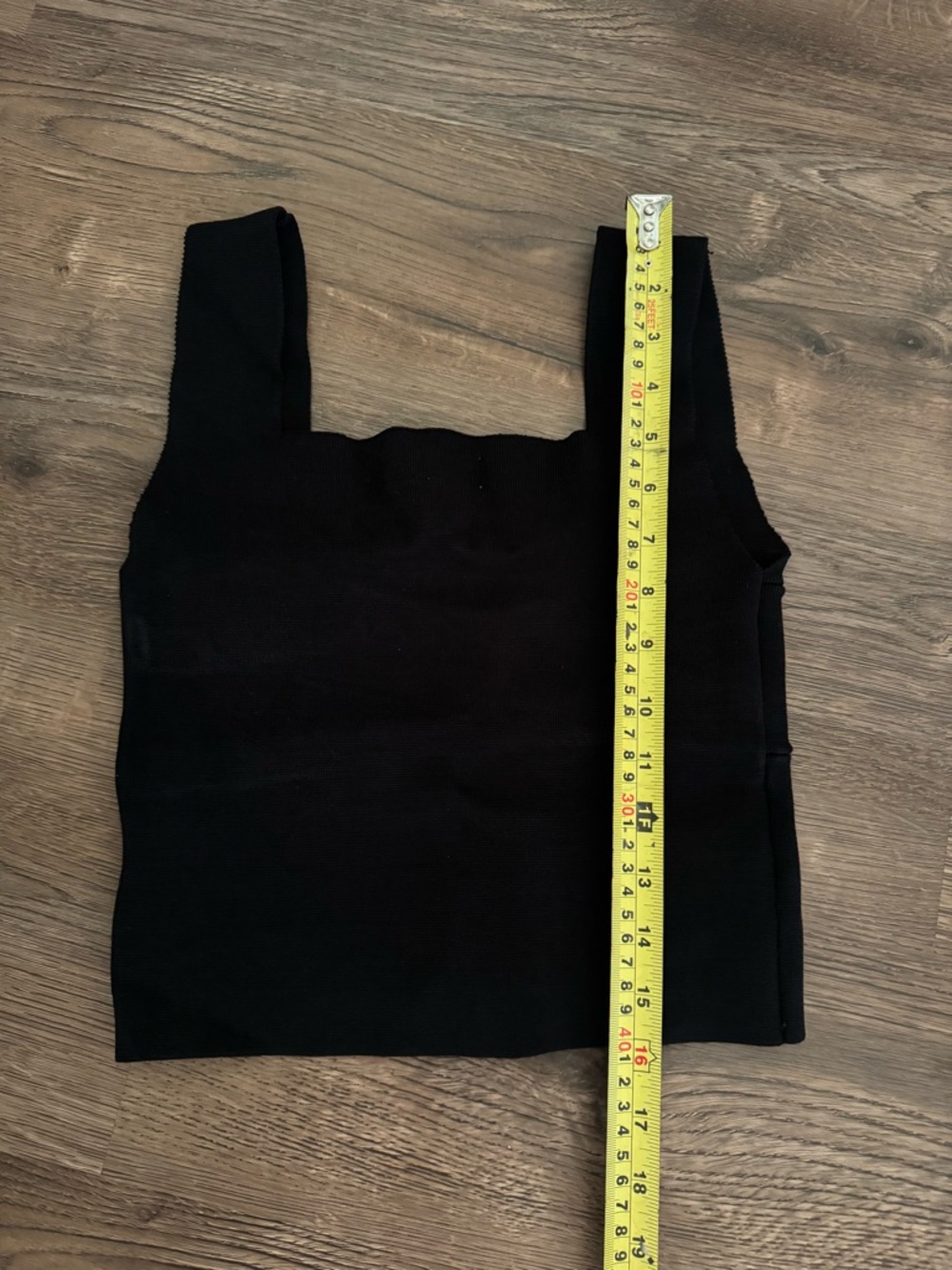 Listicle Black Square-Neck Ribbed Tank - Picture 3 of 3